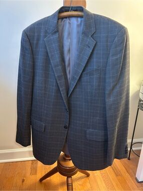 Joseph Abboud Gray Windowpane Sport Coat